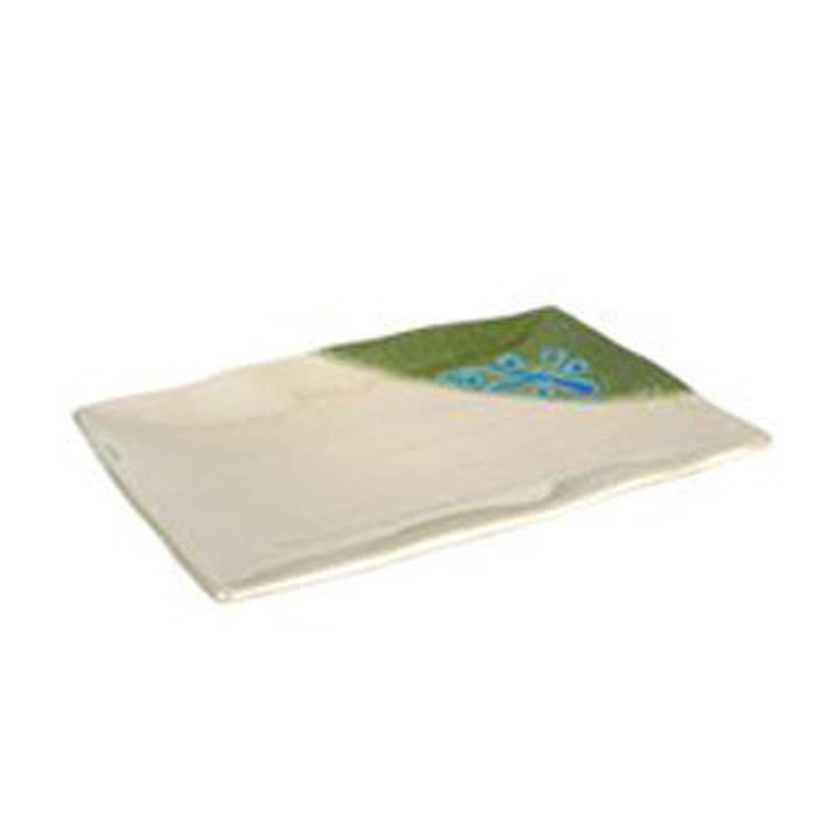 Melamine Rectangular Plate 11-38x7-14 Green