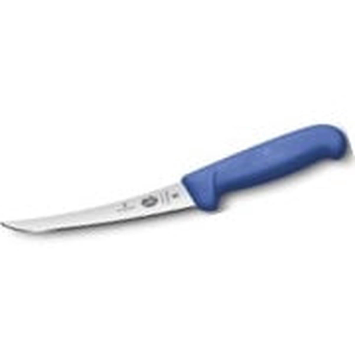 VICTORINOX BONING KNIFE NARROW CURVED FLEXIBLE BLADE BLUE FIBROX HANDLE - 15 CM
