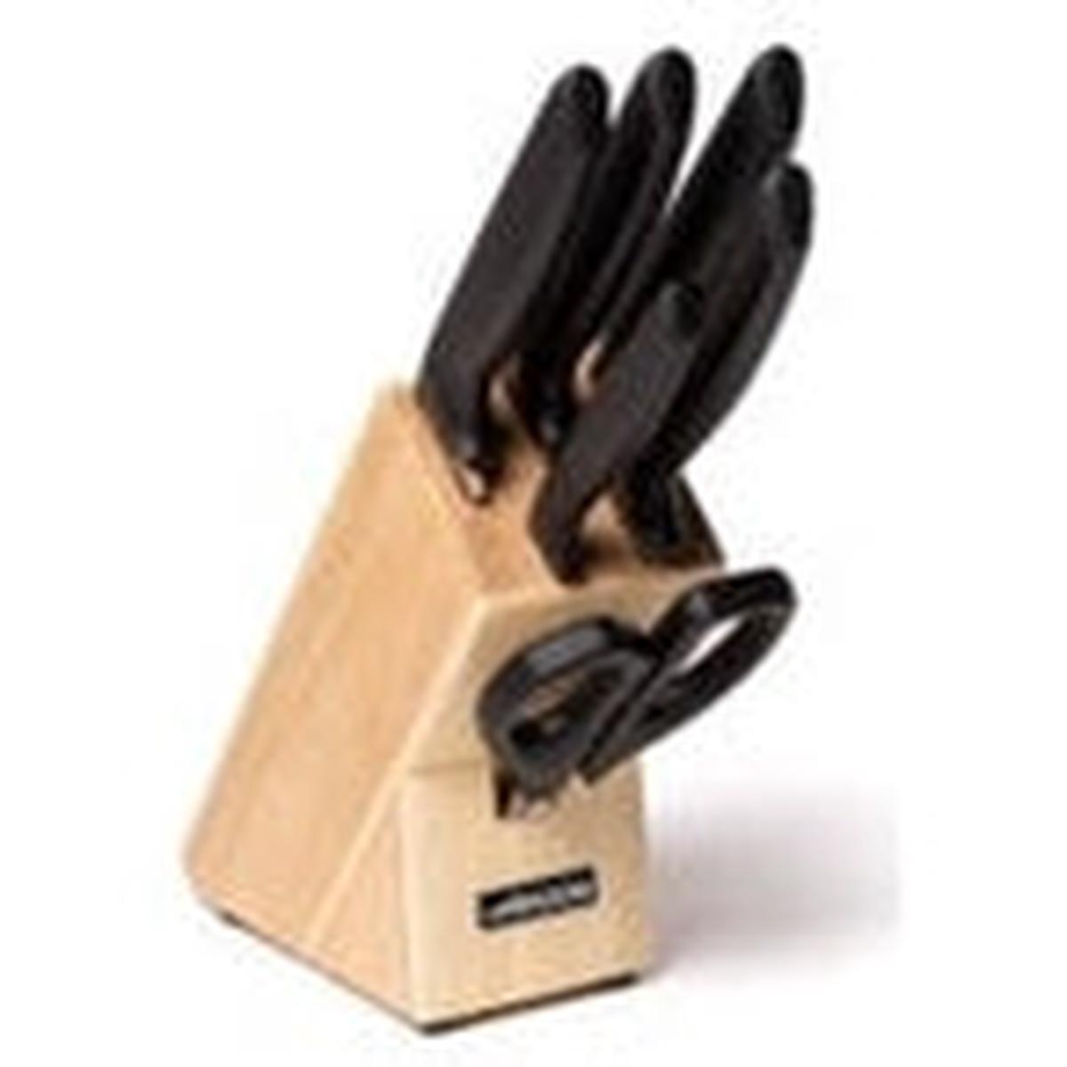 5 PCS NIZA SERIES KNIVES SET SCISSORS BLOCK