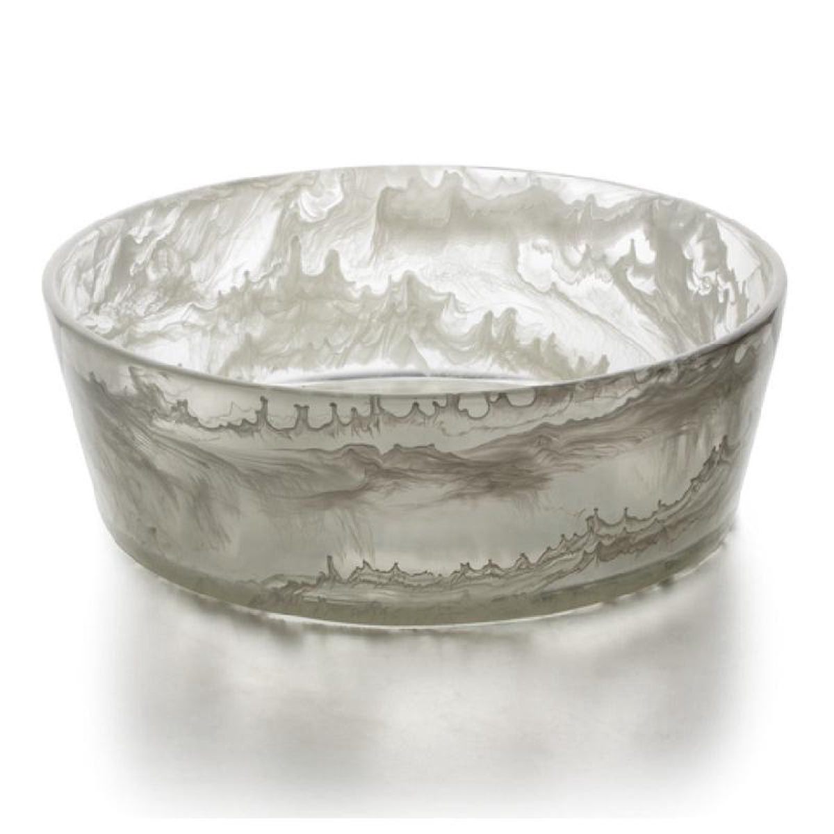 Bon Chef 59030-FROST 135 Inch Circle Resin Bowl Cold Display 975 Quart with Translucent Swirl Finish