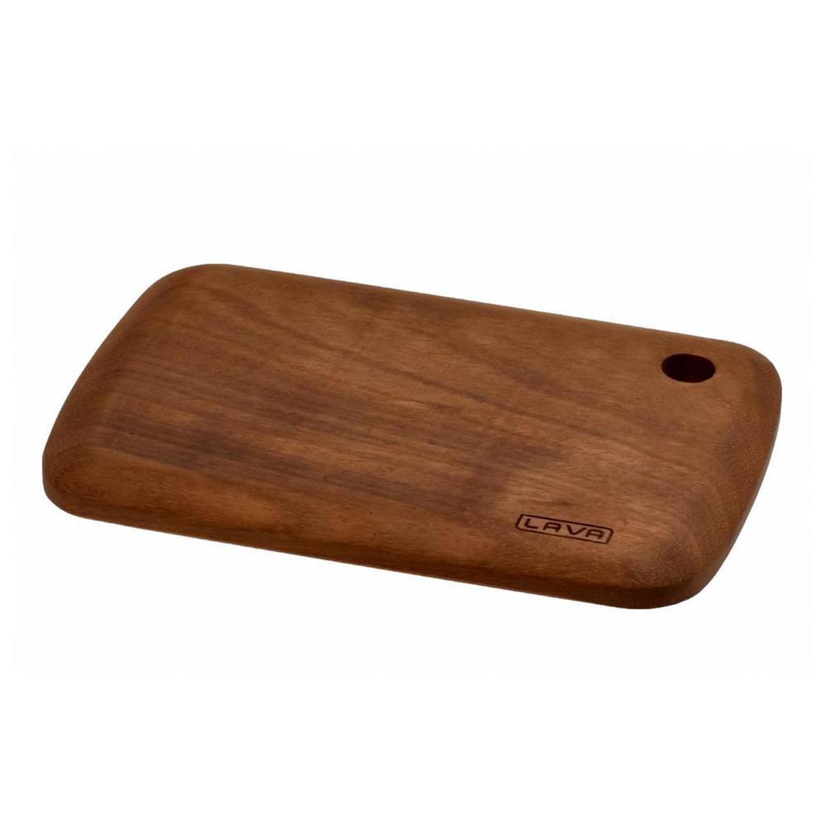 Wooden Service and Cutting Board Rectangular Iroko wood Dimension 17 cm