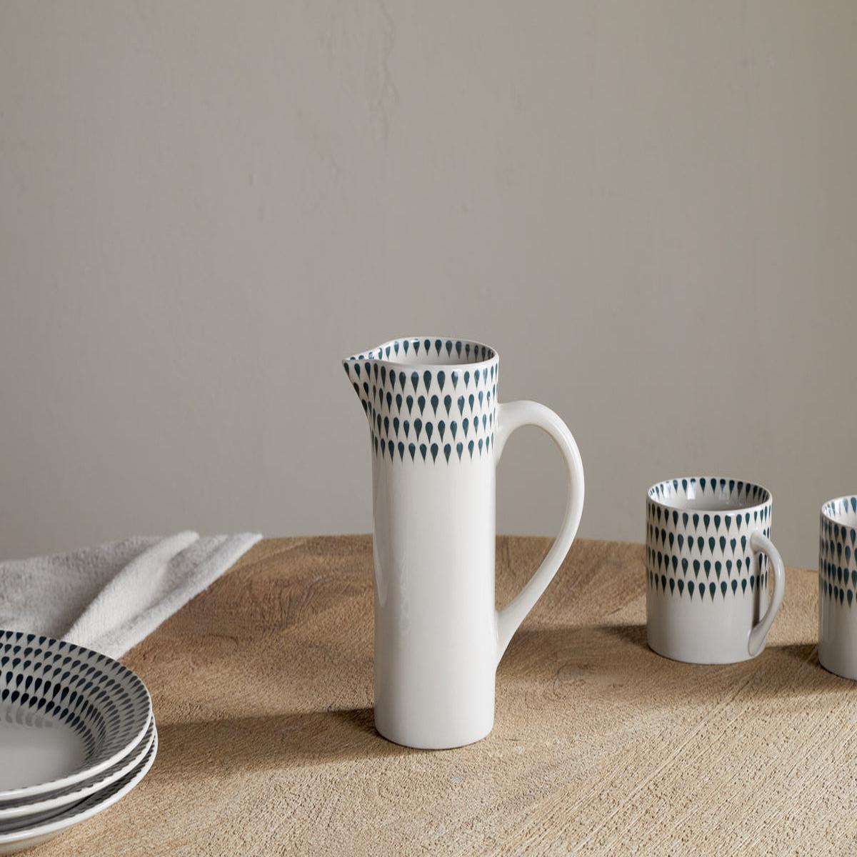 Juniper Drop Jug - Cream Juniper - Small