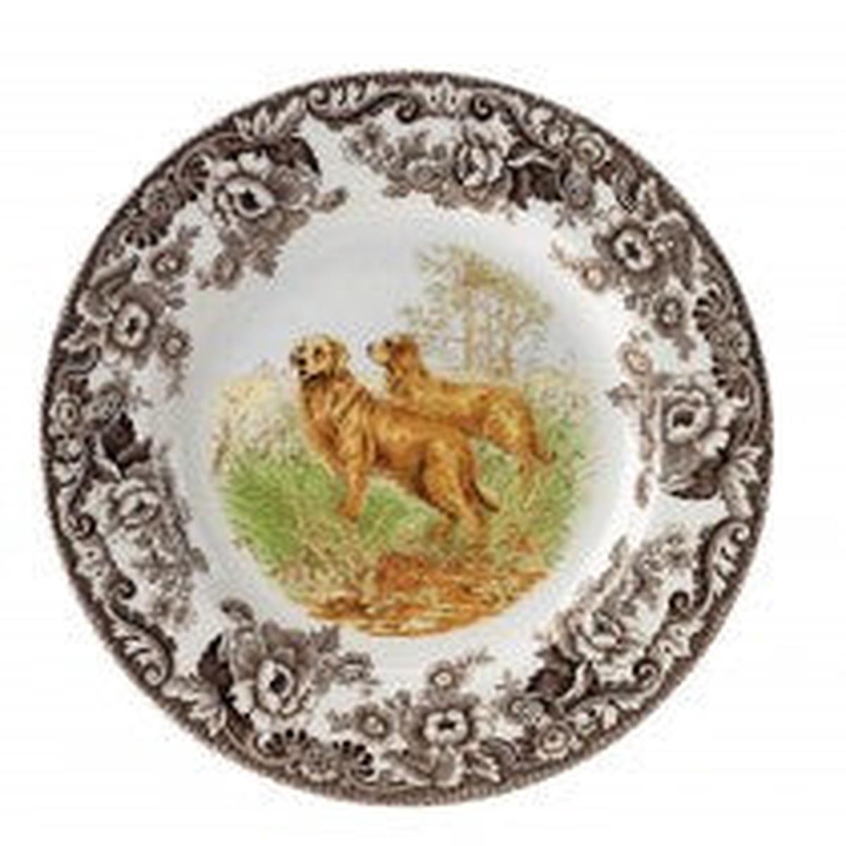Spode Woodland Golden Retriever Salad Plate 8