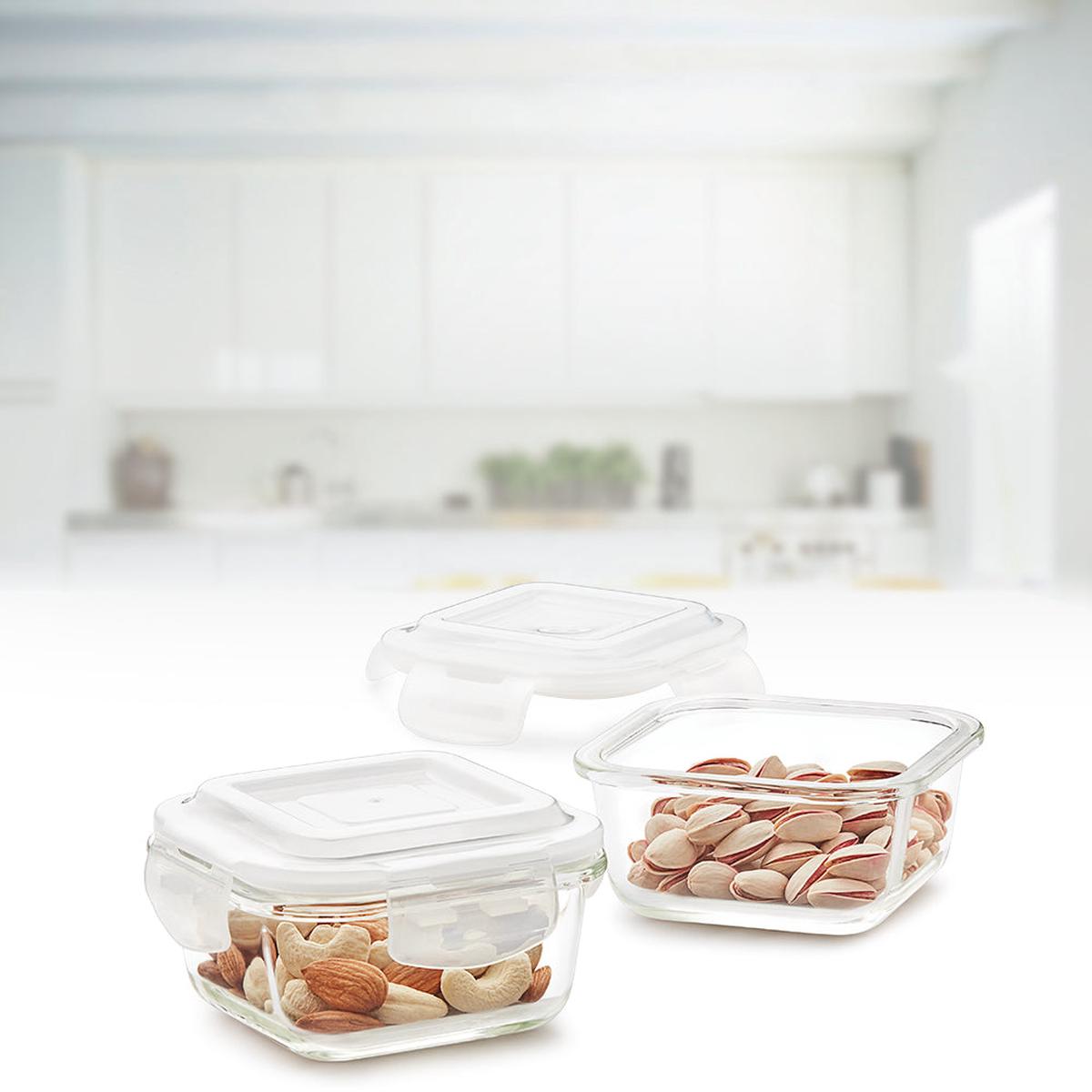 Tuff-Glass Klip n Store Square Set of 2 Containers