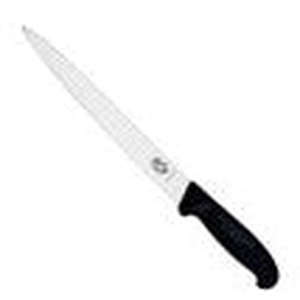 VICTORINOX SAUSAGE KNIFE SAW EDGE BLACK FIBROX HANDLE