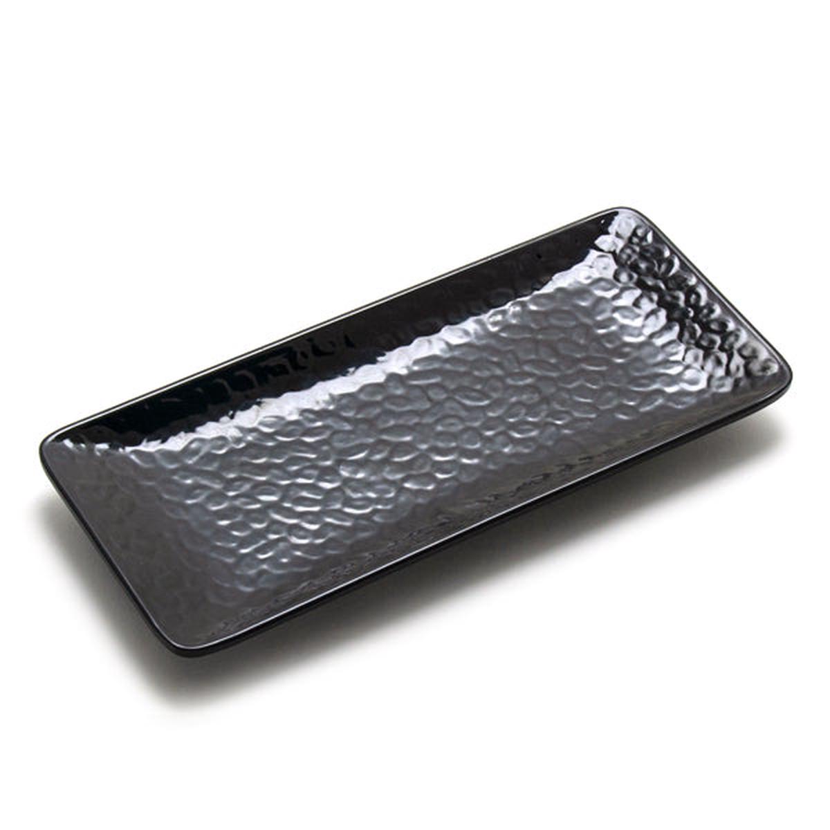 11-14 Melamine Rectangular Plate Black
