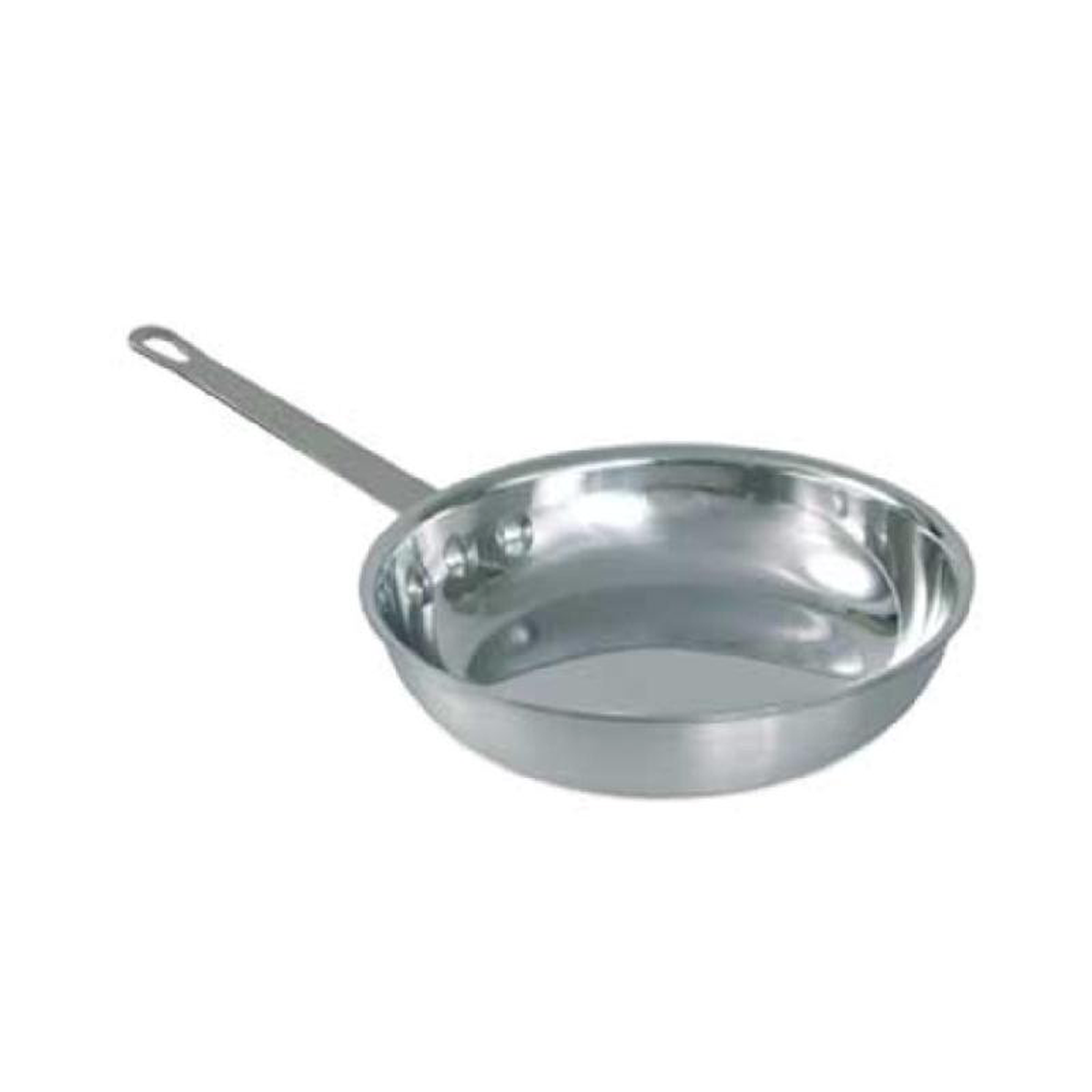 Crestware FRY07 7-12 Inch Fry Pan Riveted Chrome Plated Steel Handle Aluminum