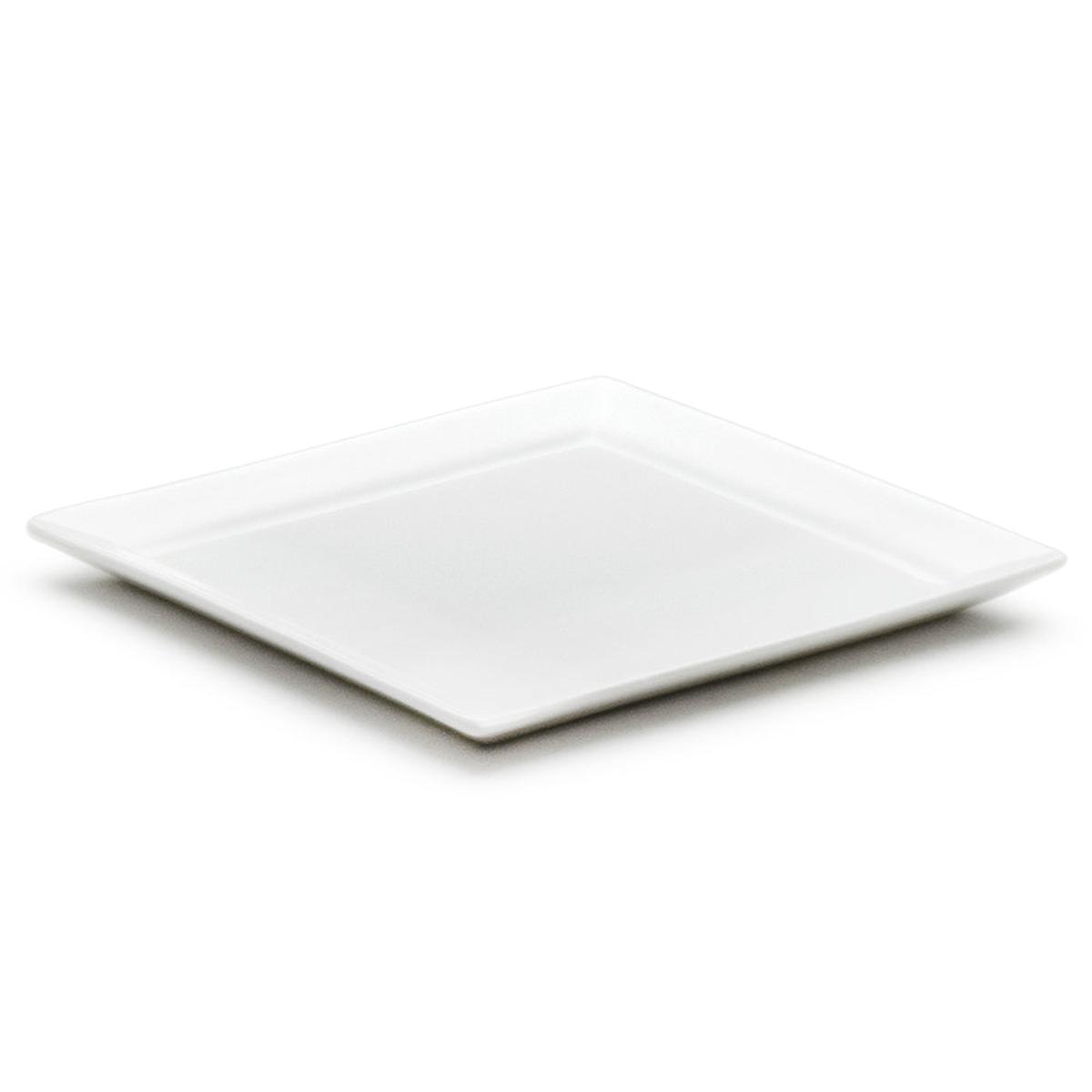 5-14 Square Plate White Ceramic