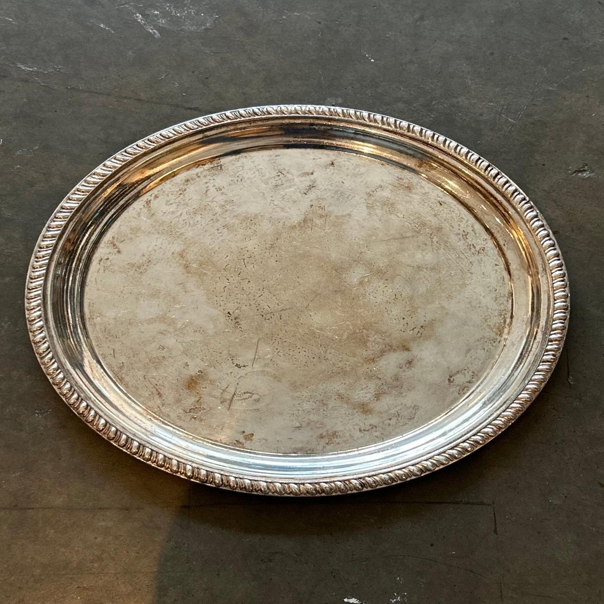 Accessories Vintage Silver Serving Tray Platter