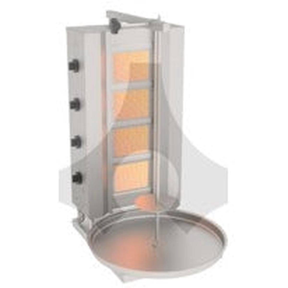 Gas Doner Kebab Machine (Left) Without Motor with 4 Gas Burners without Accessories (No Hose No Regulator etc)