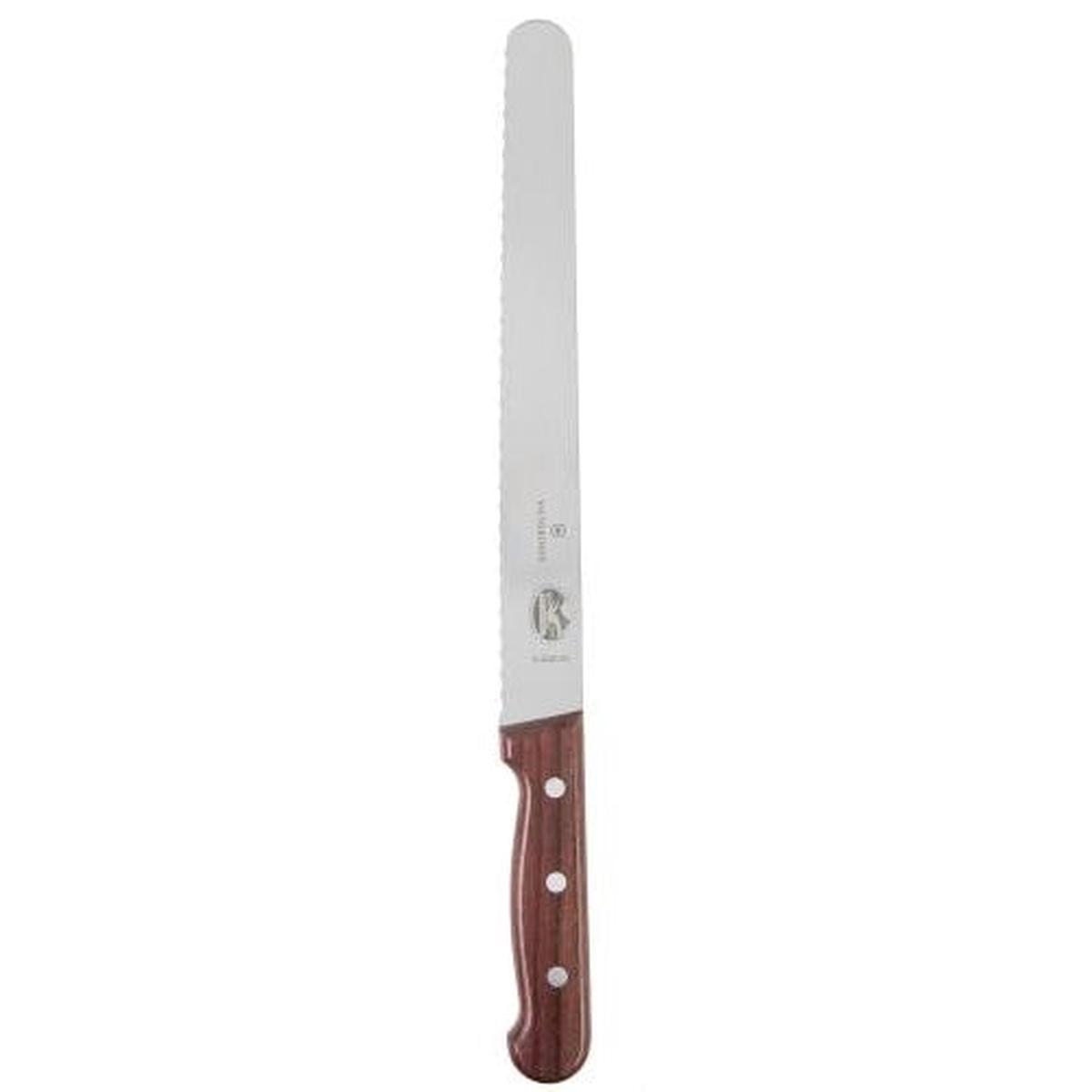 VICTORINOX CARVINGSLICING KNIFE WAVY EDGE ROSEWOOD - 25 CM