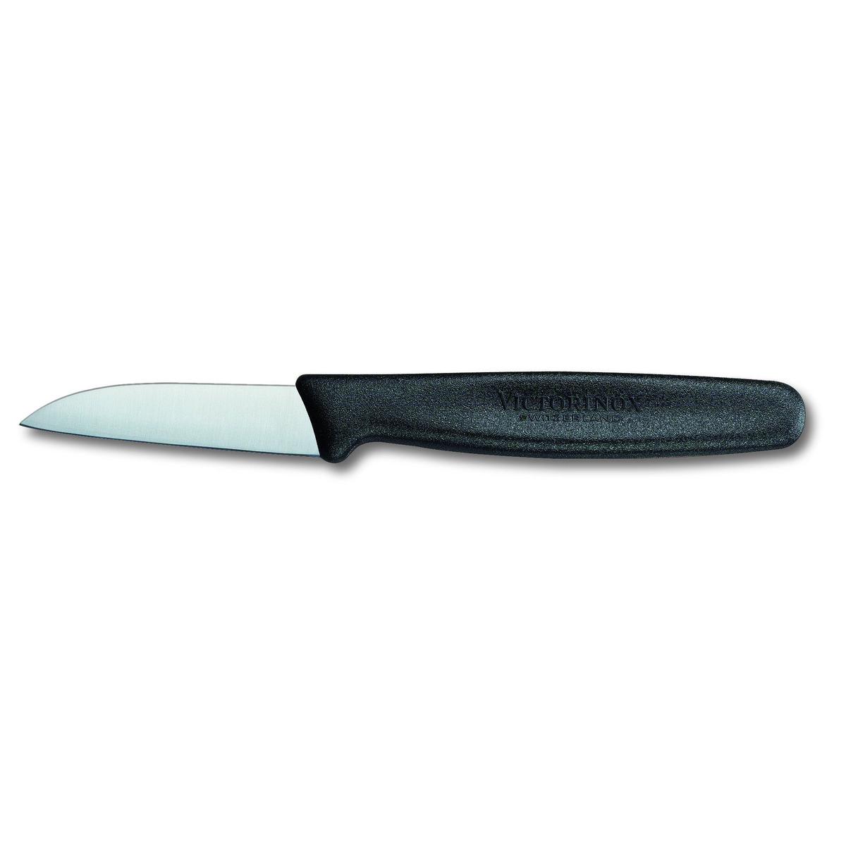 VICTORINOX PARING KNIFE STRAIGHT BLADE BLACK - 6 CM