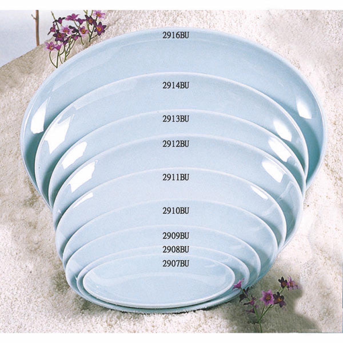 14 Melamine Oval Platter Blue Jade