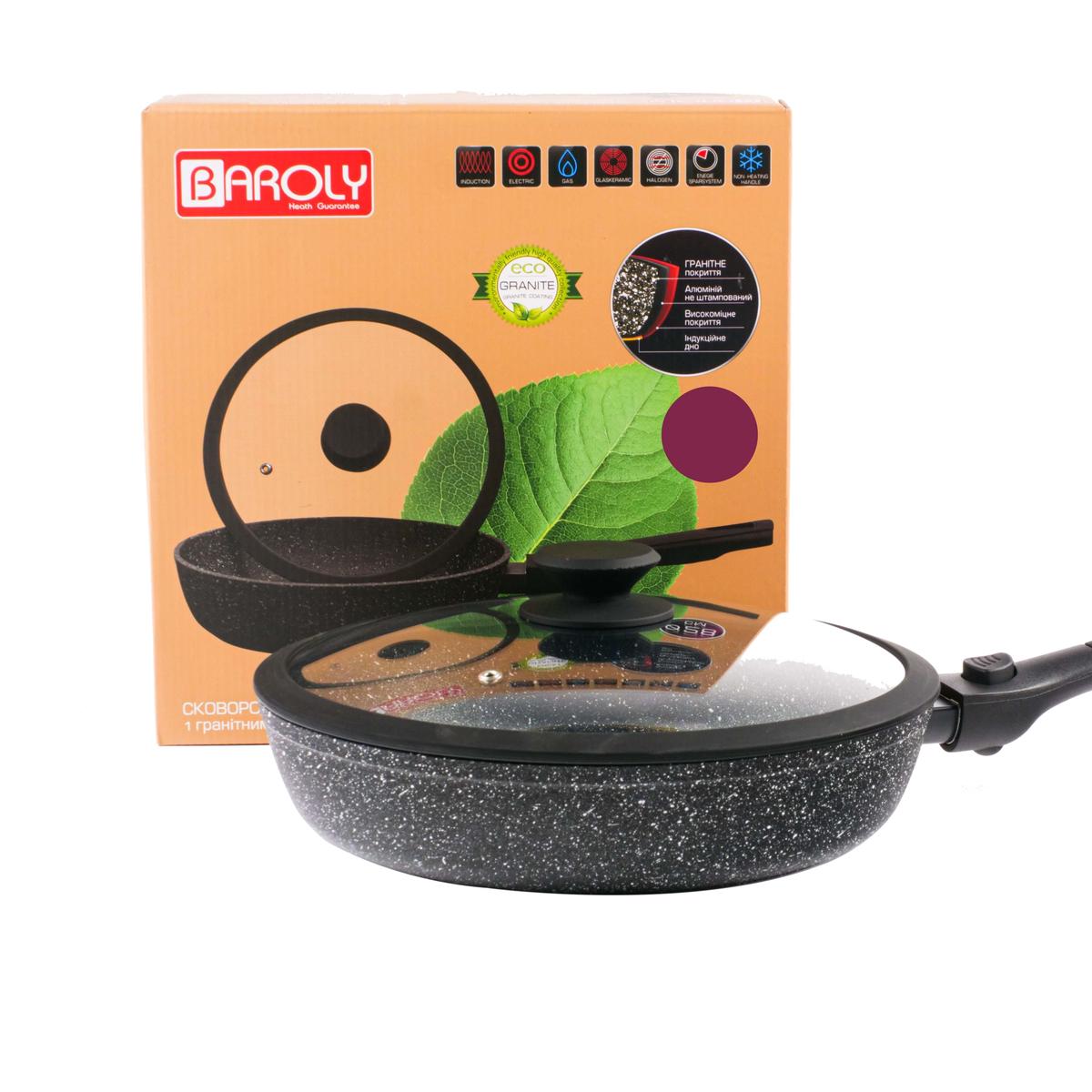 Baroly Non-stick fry pan marble granite - 20cm to 28cm