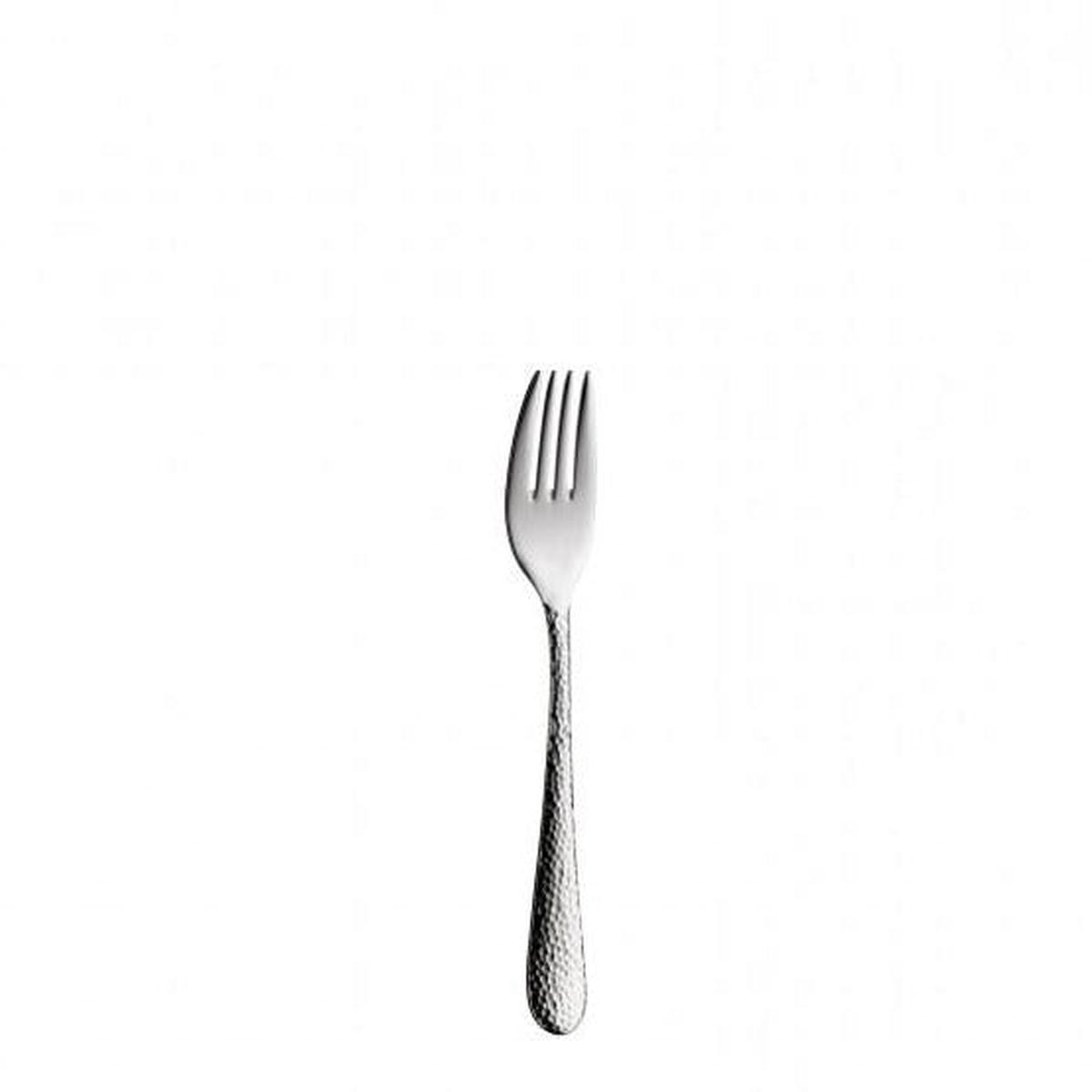 Cake fork Sitello stainless 1810 polished hammered length 6 14 in