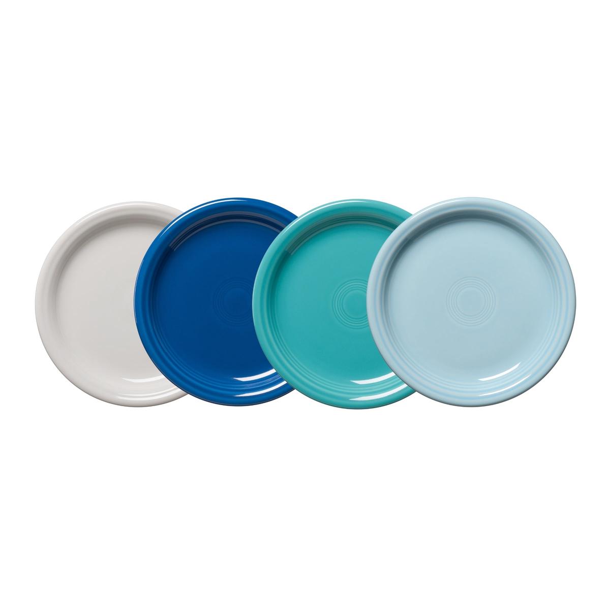 Mixed Coastal Blues Bistro Coupe 7 14 Inch Salad Plate Set of 4