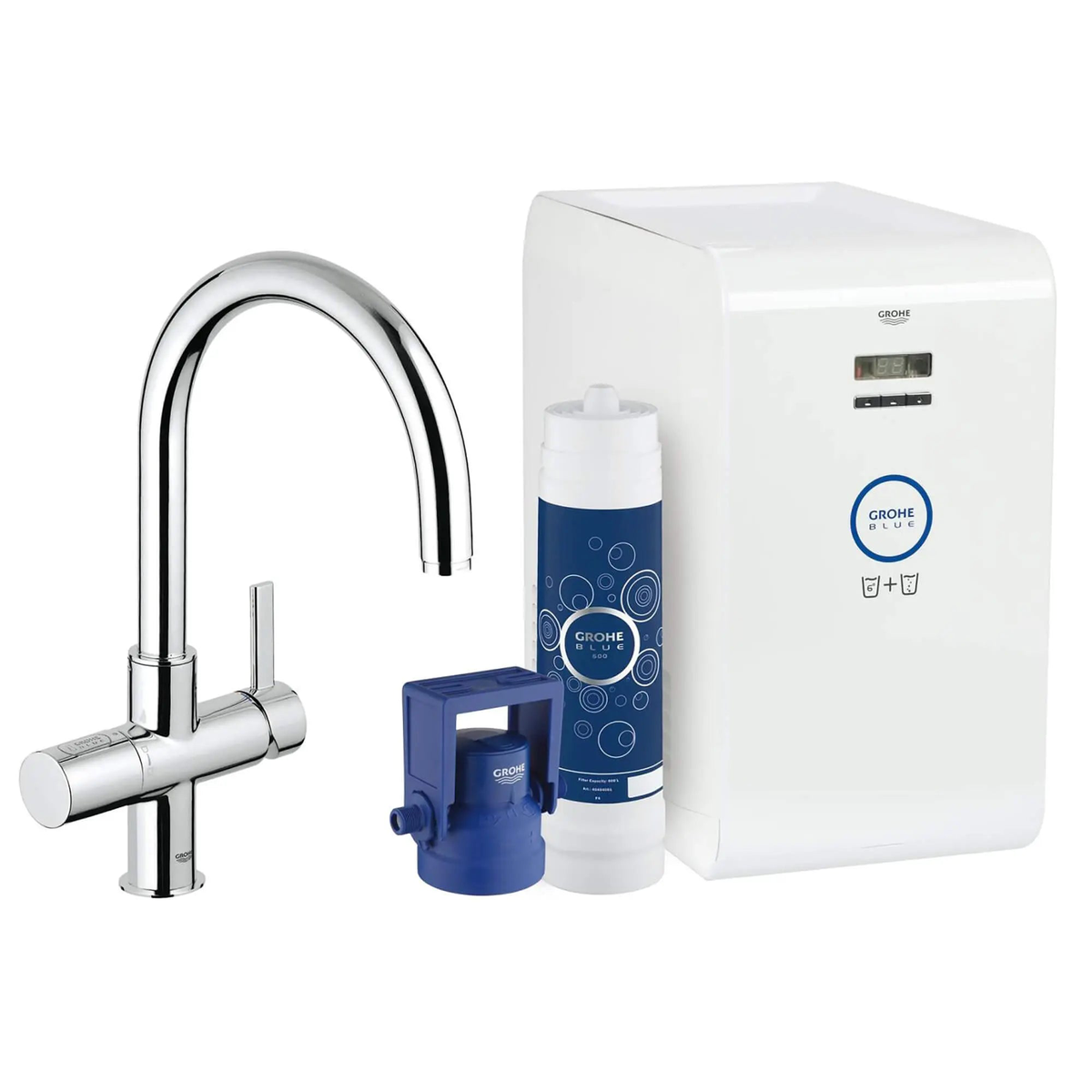 Single-Handle Kitchen Faucet 175 GPM with Chilled and Sparkling Water System
