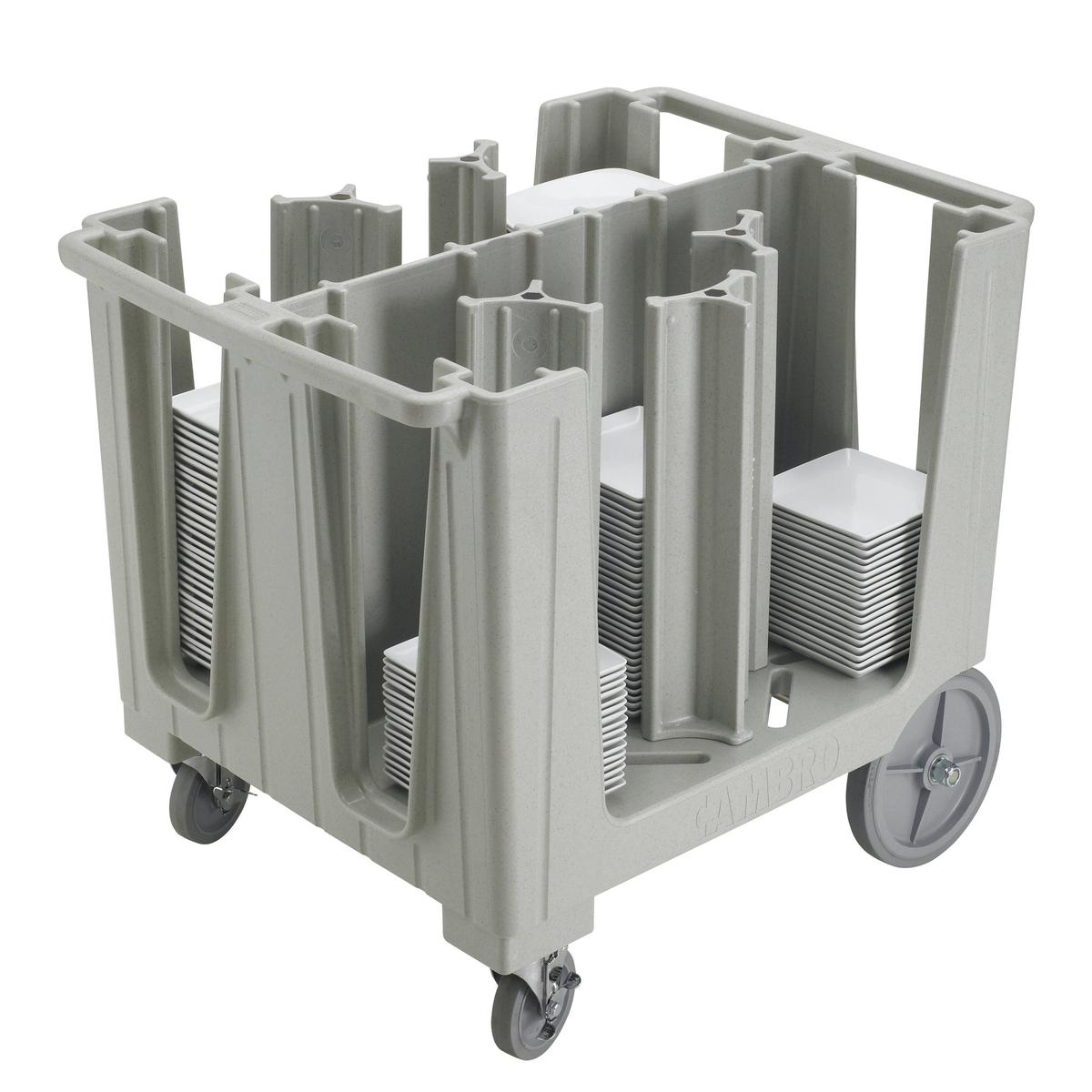 CAMBRO 6 COMPARTMENT ADJUSTABLE DISH CADDIE - SPECKLED GRAY