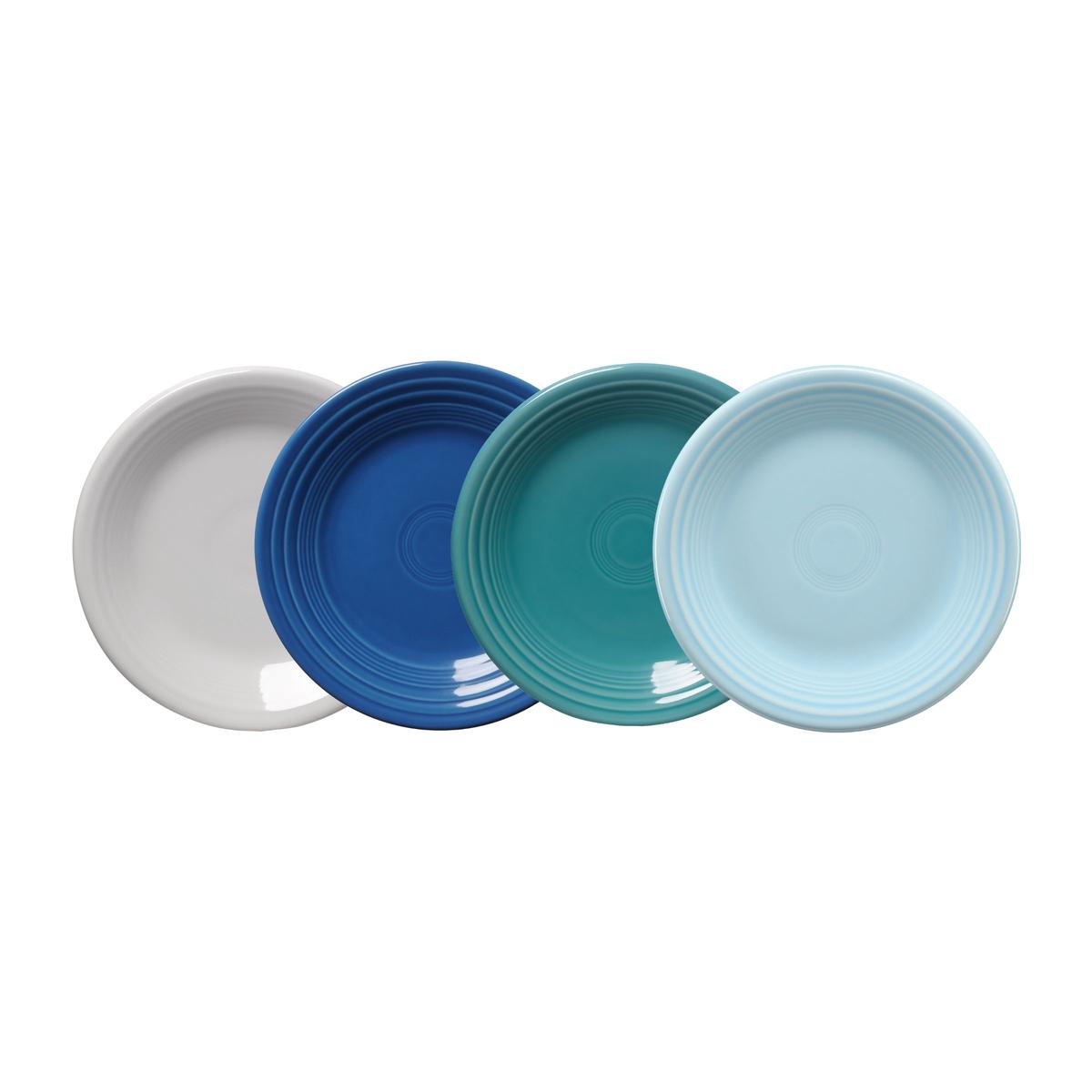 Mixed Coastal Blues Classic Rim 7 14 Inch Salad Plate Set of 4