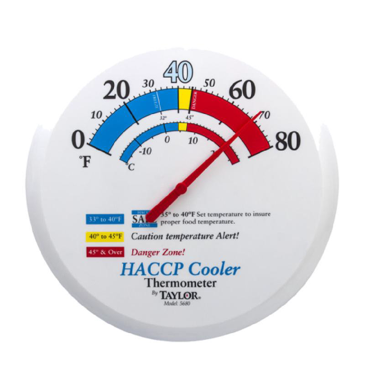 Taylor 5680 Dial 1325 Inch Thermometer HACCP for Cooler Freezer