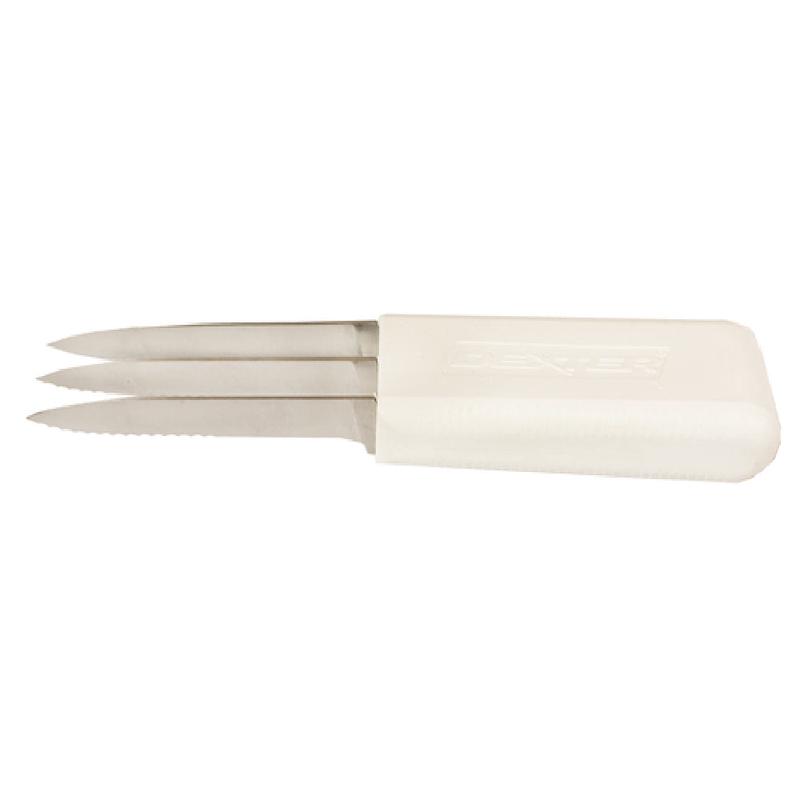Dexter Russell 15753 Sani-Safe (S104SCV-3) Bread Scoring Knife (3) 3-1/4" Blades Scalloped Edge