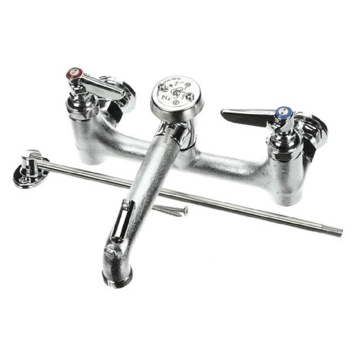 T&S Brass B-0665-BSTP-VRS 8 Service Sink Faucet Wall Mount Built