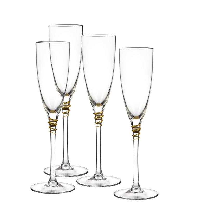 Helix Gold Flute Set of 4