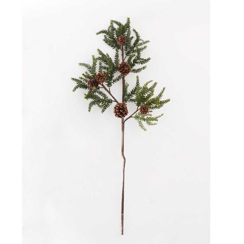 Evergreen w/ Pinecone Stem 36in