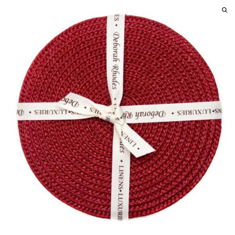 Lurex coasters S/4 -holiday Red
