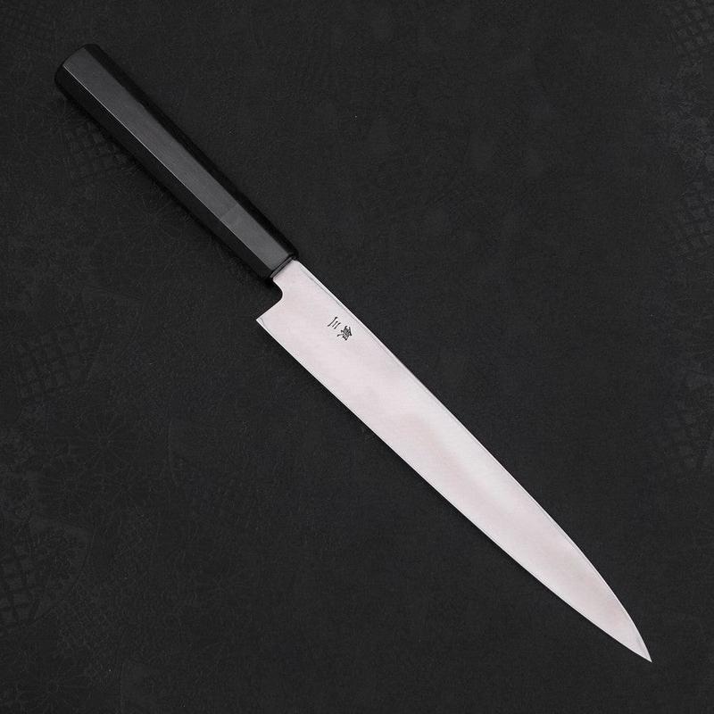 Yanagiba Left -Hand Silver Steel #3 Kasumi Buffalo Ebony Handle 210mm