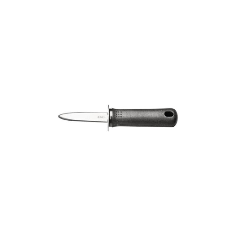 CAC China KTCG-OK10 ComfyGrip Oyster Knife 7-1/4" Black Soft-touch Handle
