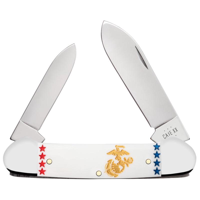 Case US Marine Corps Canoe White Pocket Knife