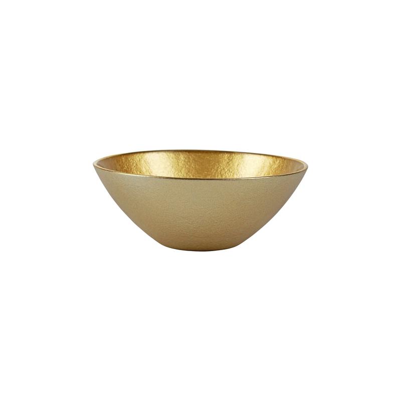 Metallic Glass Gold Small Bowl Set of 4