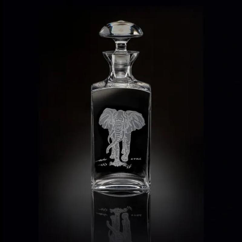 Safari Elephant Square Decanter