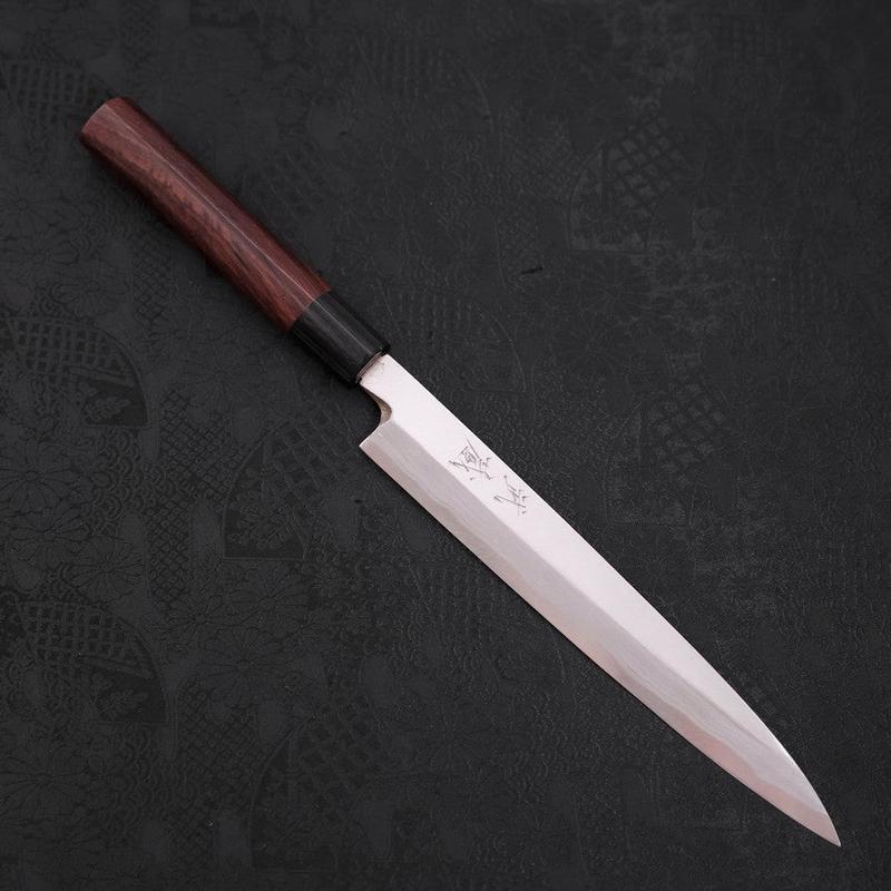 Yanagiba Blue Steel #2 Damascus Shitan Handle 210mm