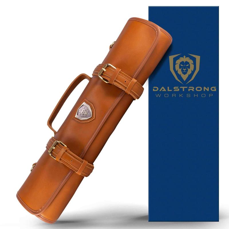California Brown | Full Grain Leather | Vagabond Knife Roll | Dalstrong