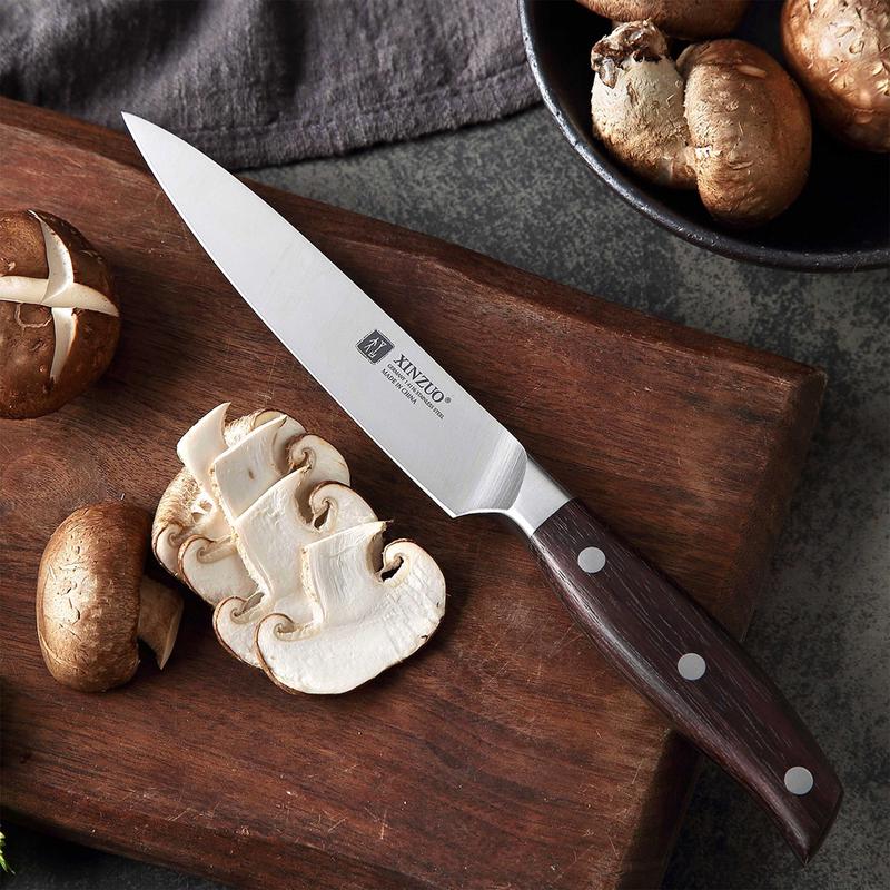 Xinzuo B35 German Din 1.4116 Steel Utility knife with Red Sandalwood Handle