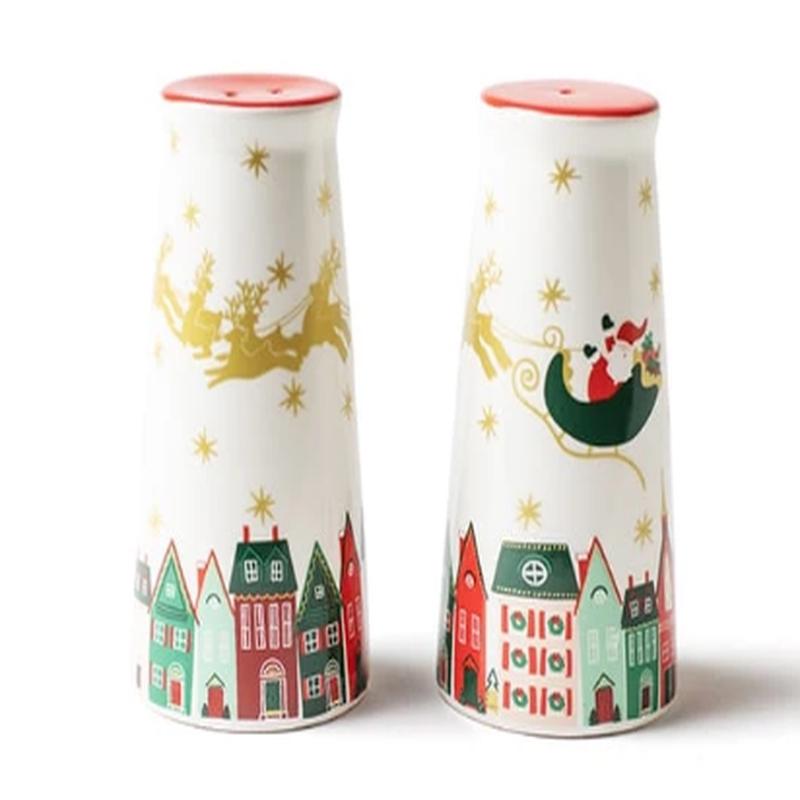 Christmas in the Village Salt and Pepper Shaker Set