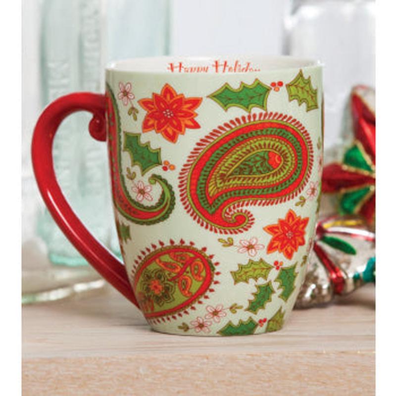 Holiday Flourish Ceramic Cup O Joe