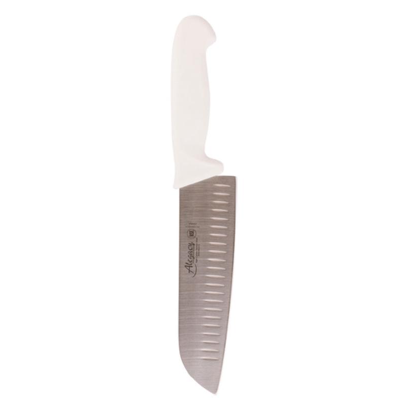 Alegacy Foodservice Products PC1527WHCH E Economy Santoku Granton Knife 7" Blade Polypropylene Handle