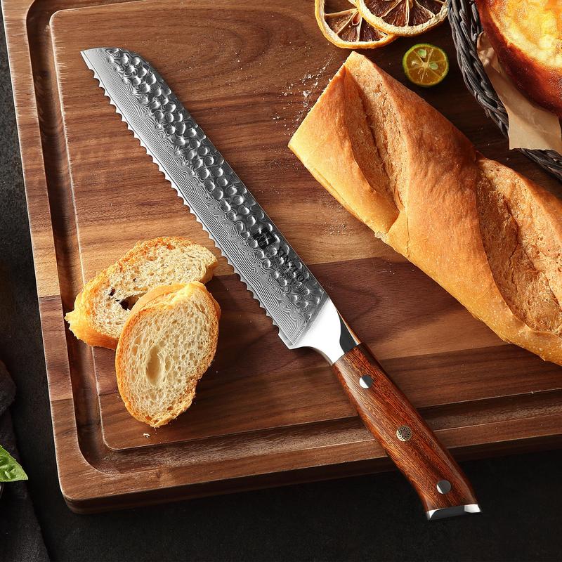 Xinzuo B13D 8" 67 Layer Damascus Bread Knife Damascus Steel Bread Knife