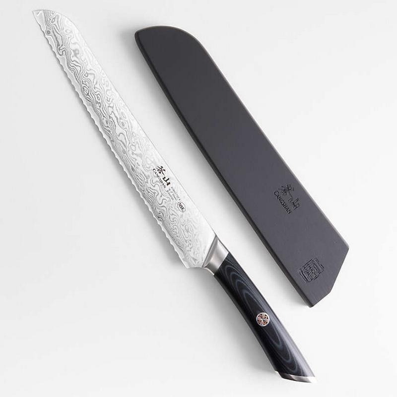 Cangshan Kuro 9in Bread Knife with Sheath