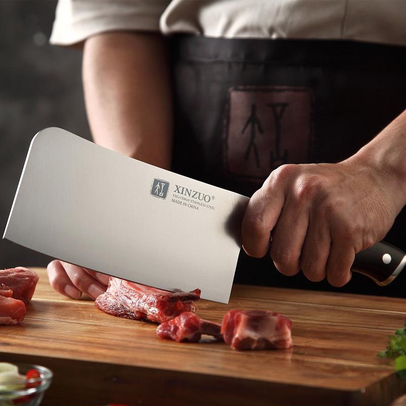 Xinzuo B13S German Stainless 1.4116 Bone Chopping Knife Kitchen Cleaver Knives