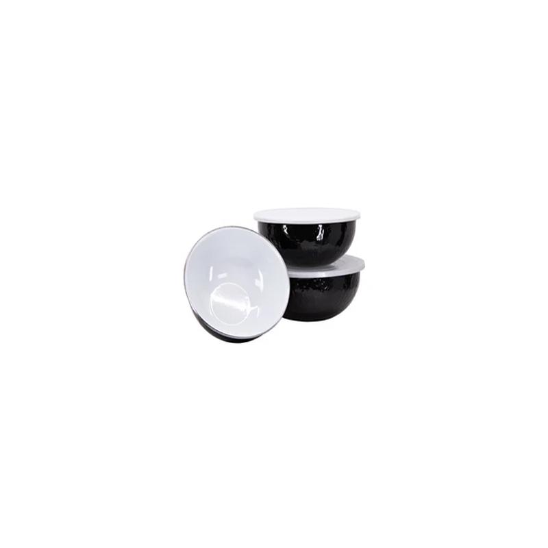 Mixing Bowls Set of 3 Solid Black
