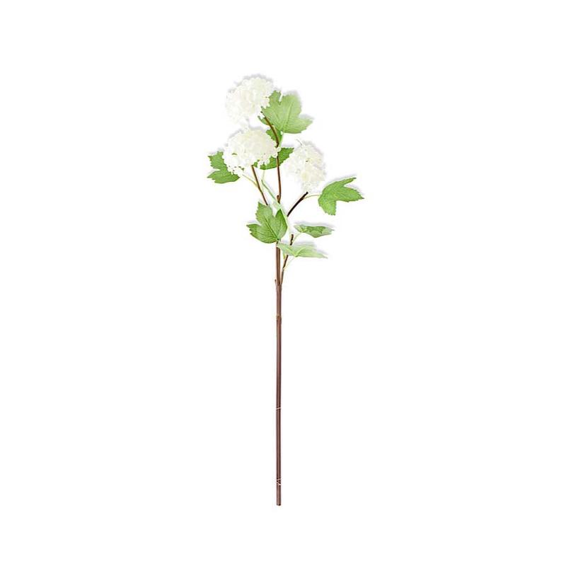 White Snowball 3 Bloom Hydrangea Stem