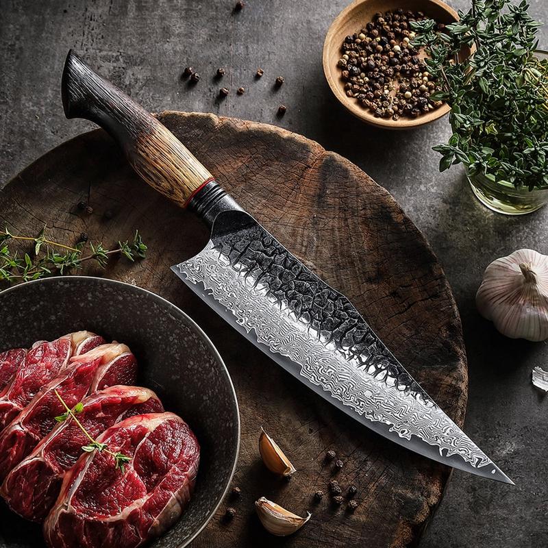 Xinzuo X06 67 Layers Damascus Steel Chef Knife Burnt White Oak Handles