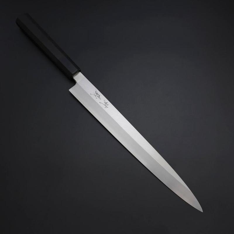 Yanagiba Silver Steel #3 Kasumi Buffalo Ebony Handle 270mm
