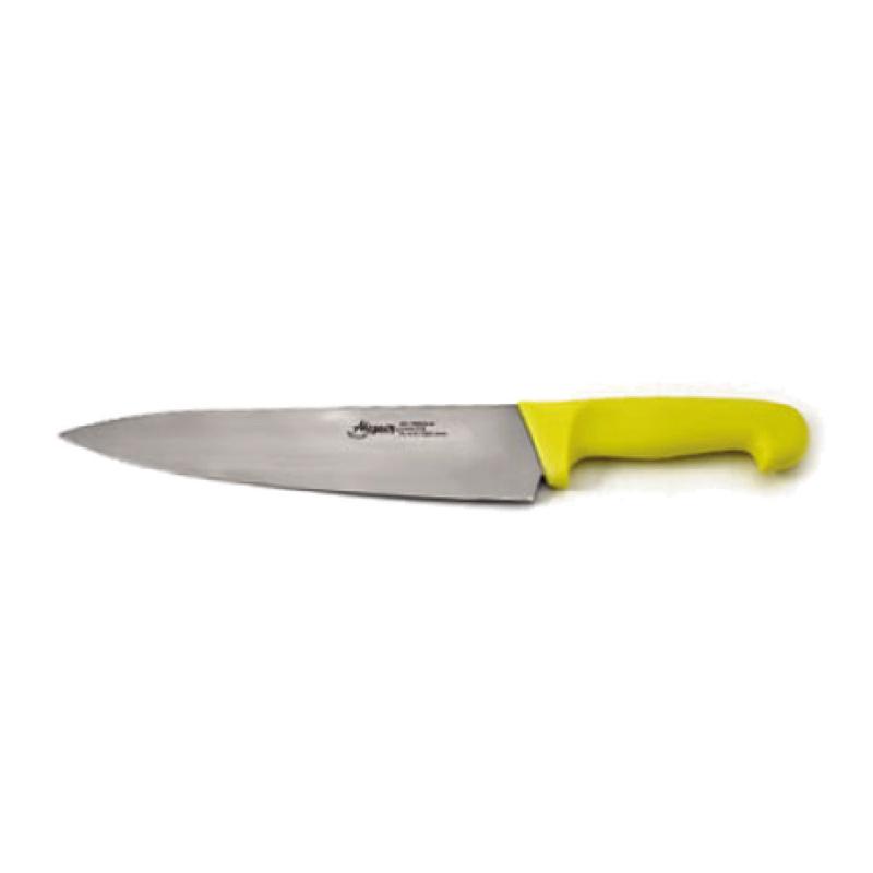 Alegacy Foodservice Products PC12910YL ColorCode Cook's Knife 10" Blade Rigid Molybdenum Stainless Steel Blade