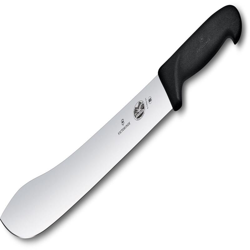 Black Fibrox Butcher Knife