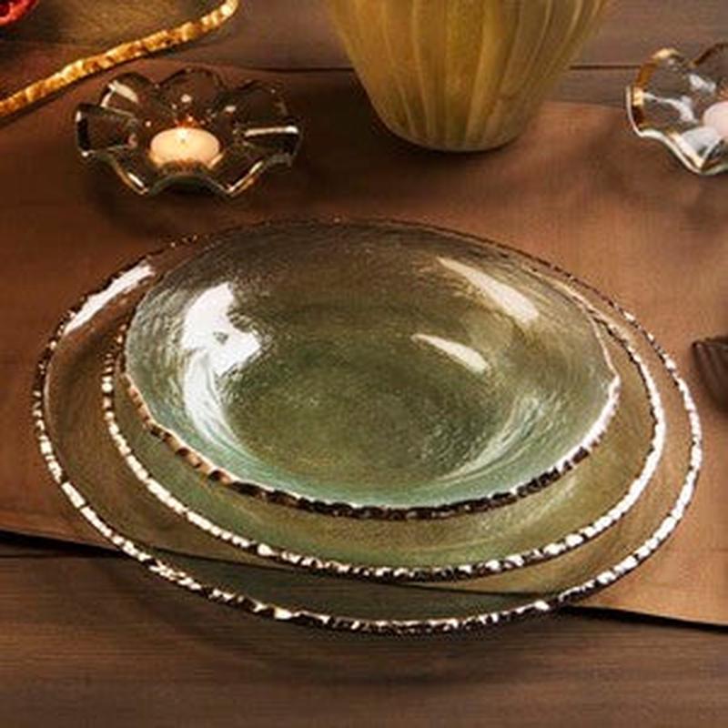 Edgey Soup Bowl Gold 9"